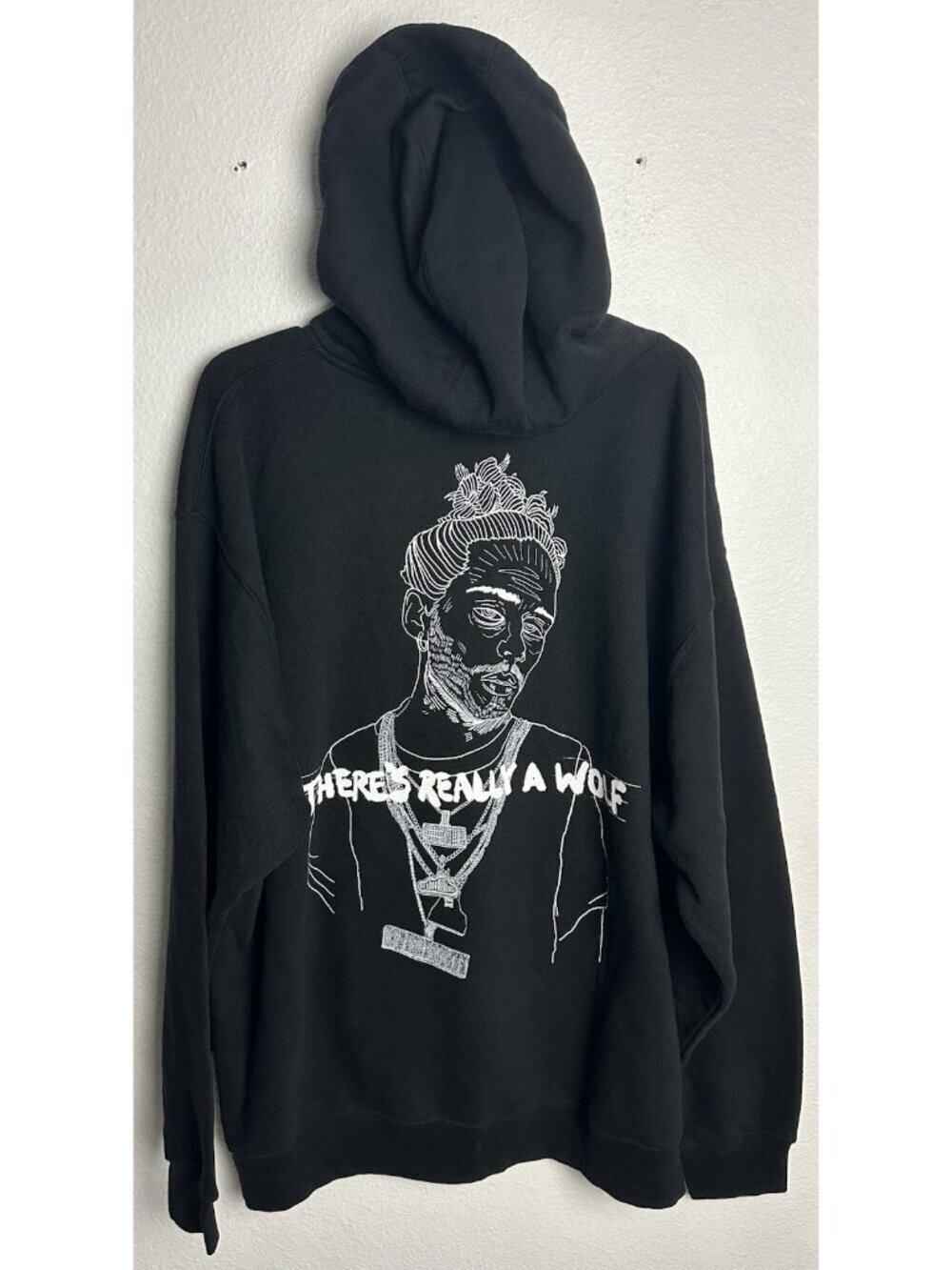 Russ Merch There's Really A Wolf Portrait Hoodie Black Men's XXL Graphic - Picture 13 of 15